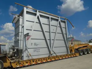 Hot Oil Thermal Oxidizer on a Trailer